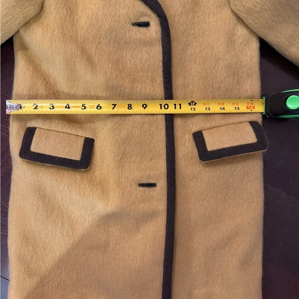 VTG Lodenfrey 60s Austrian Yellow Loden Wool Mohair Coat Petite XXS/Kids 12 - Picture 13 of 13